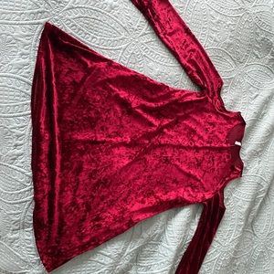 Boutique Red Cold shoulder, velvet Dress